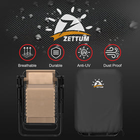 Zettum waterproof chair cover shields cushions from rain and moisture outdoors.