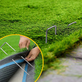 Zevlux durable stakes for weed barriers and irrigation pipes