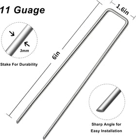 Zevlux galvanized stakes with sharp tip for easy ground penetration