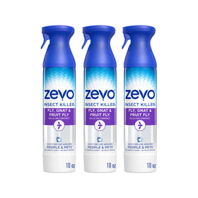 ZEVO flying insect spray bottle ready to protect indoor spaces.