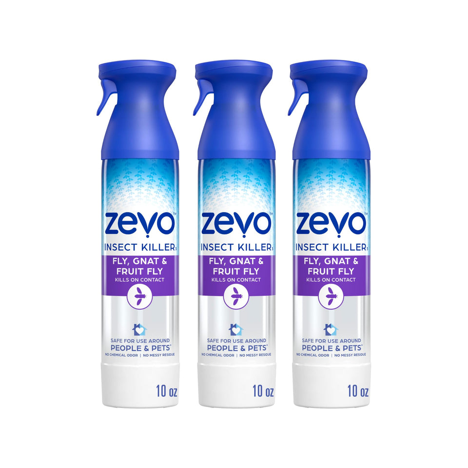 ZEVO flying insect spray bottle ready to protect indoor spaces.