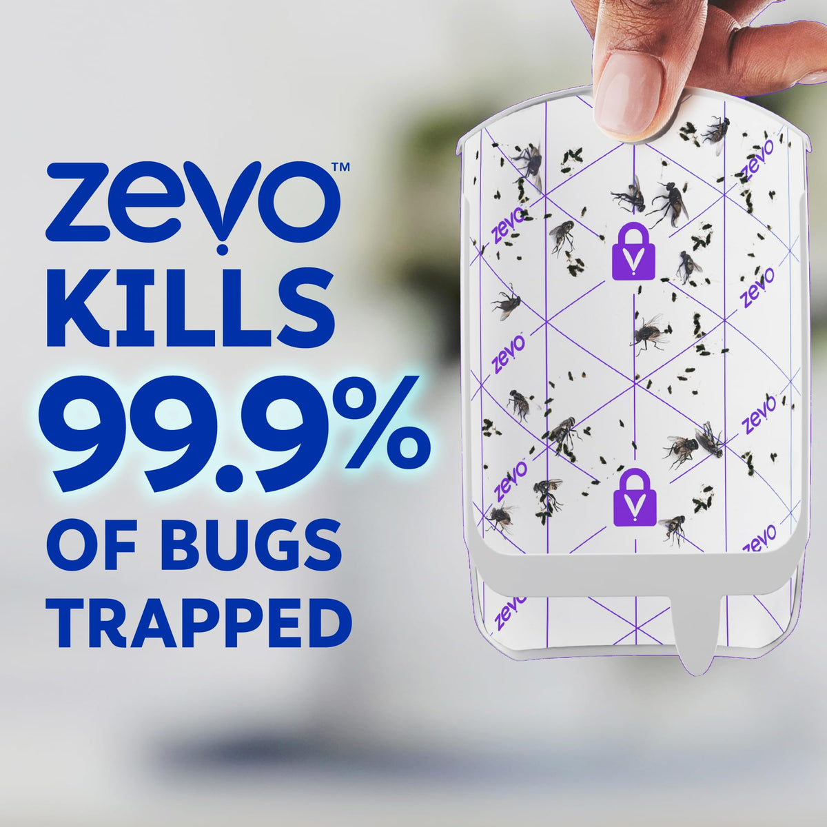ZEVO kitchen setup near plants delivers discreet indoor bug control.
