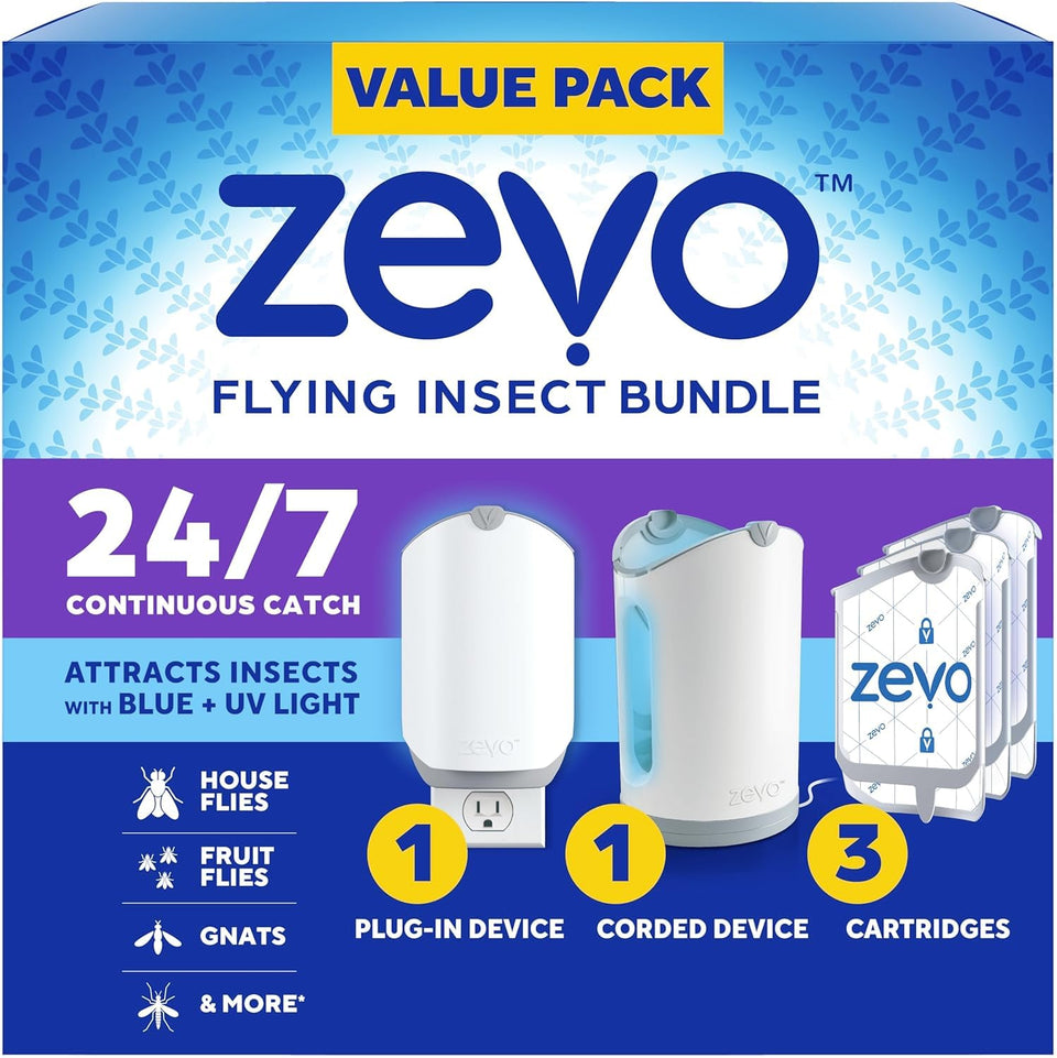 ZEVO MAX base front view, compact indoor trap for discreet placement.