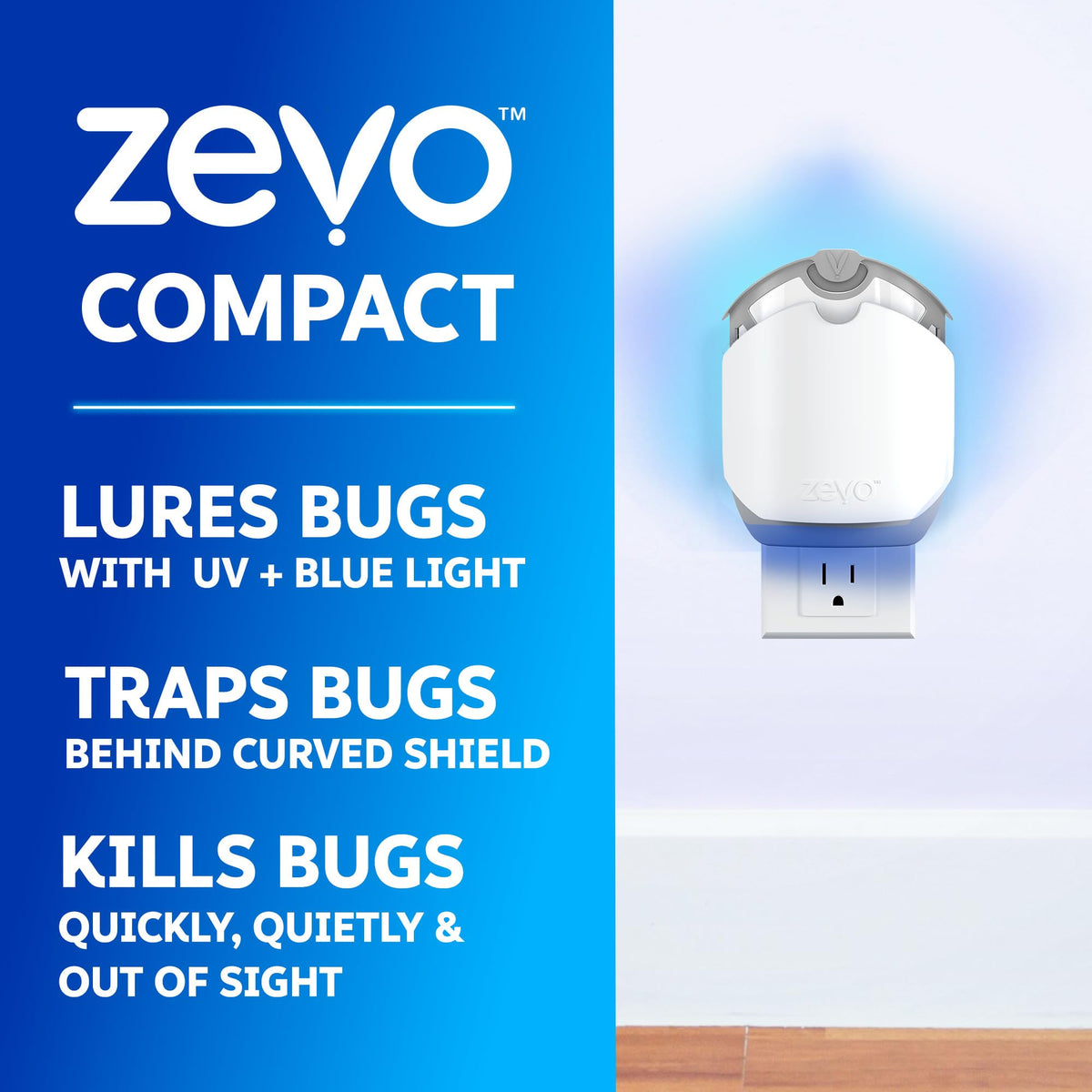 ZEVO Plant trap in use beside houseplants for pest control.
