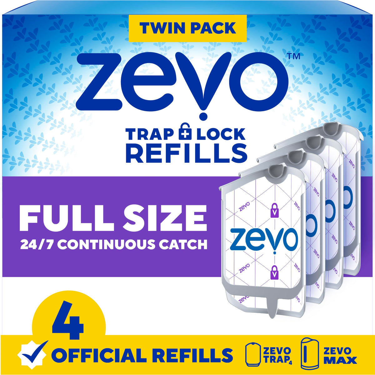 ZEVO refill cartridges four-pack for year-round insect control in your home.