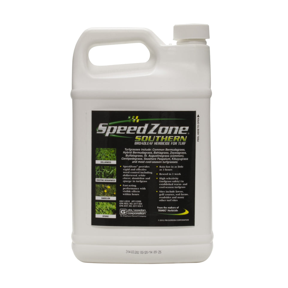 Zewool SpeedZone Southern EW bottle for turf with rapid broadleaf weed control and rainfast action.