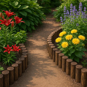 ZEZUT edging suitable for indoor and outdoor use beside pavers for a natural look.