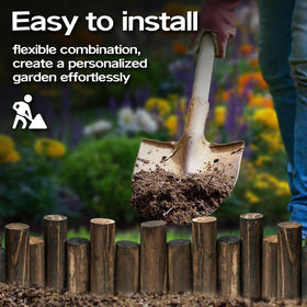 ZEZUT wood garden edging provides a mulch-border setup that's easy to manage.