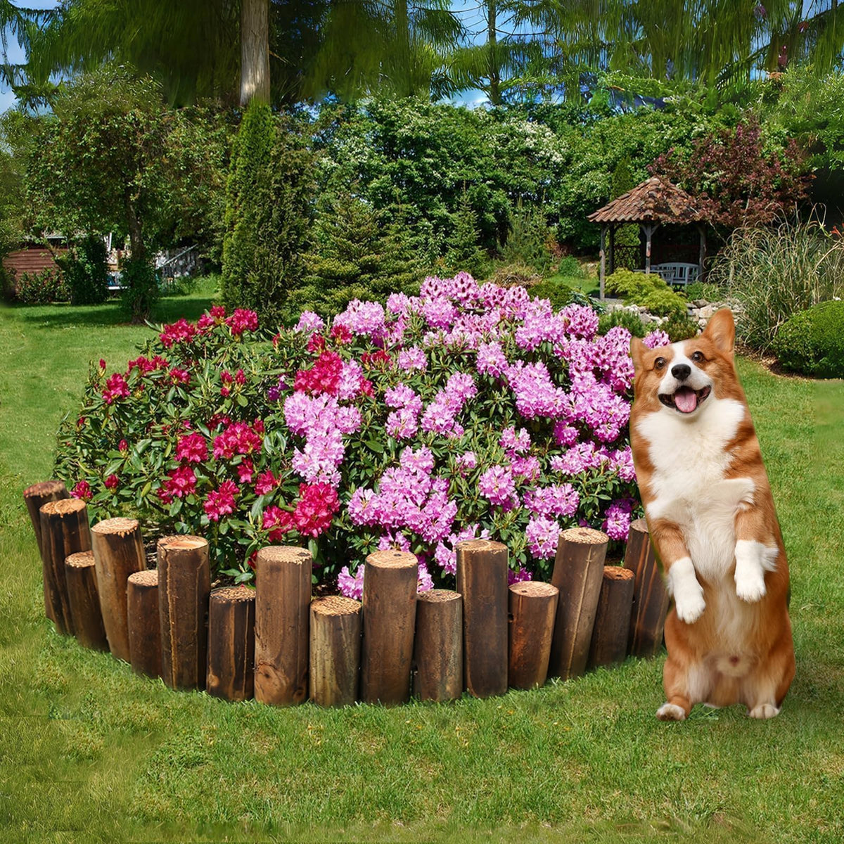ZEZUT wood garden edging natural aesthetic complements outdoor spaces.