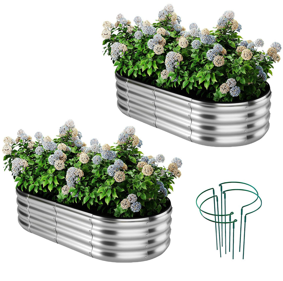 ZFHgarden galvanized planter with open-base drainage promotes healthy root health.