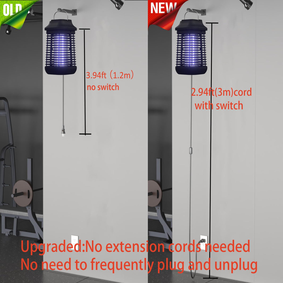ZFITEI bug zapper glowing blue UV light attracting insects for evenings outdoors