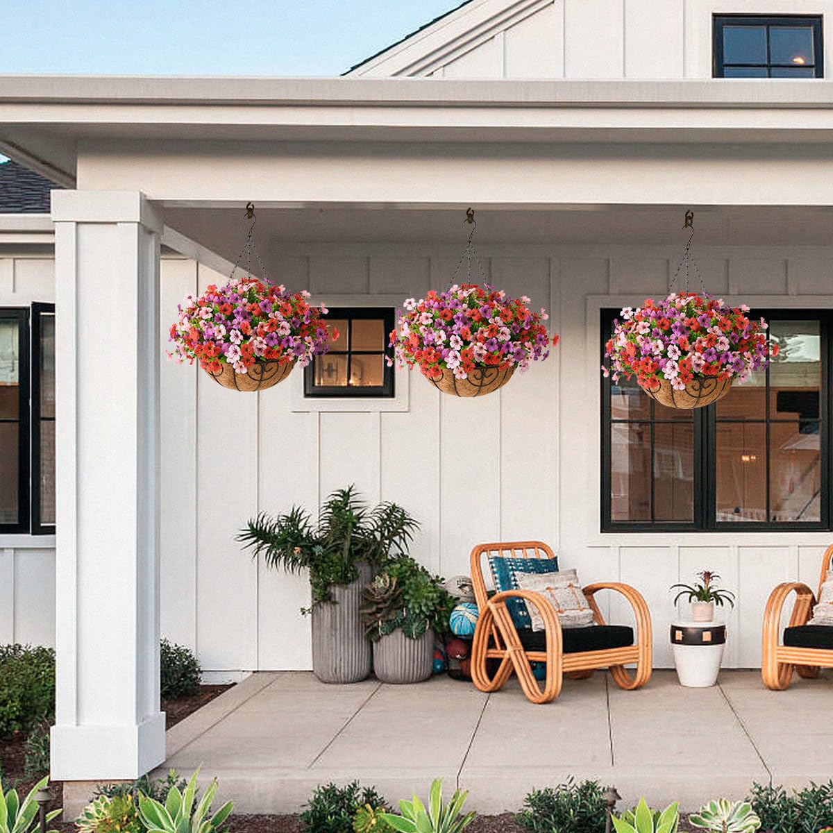 ZFProcess colorful silk daisies in planter evoke spring vibes