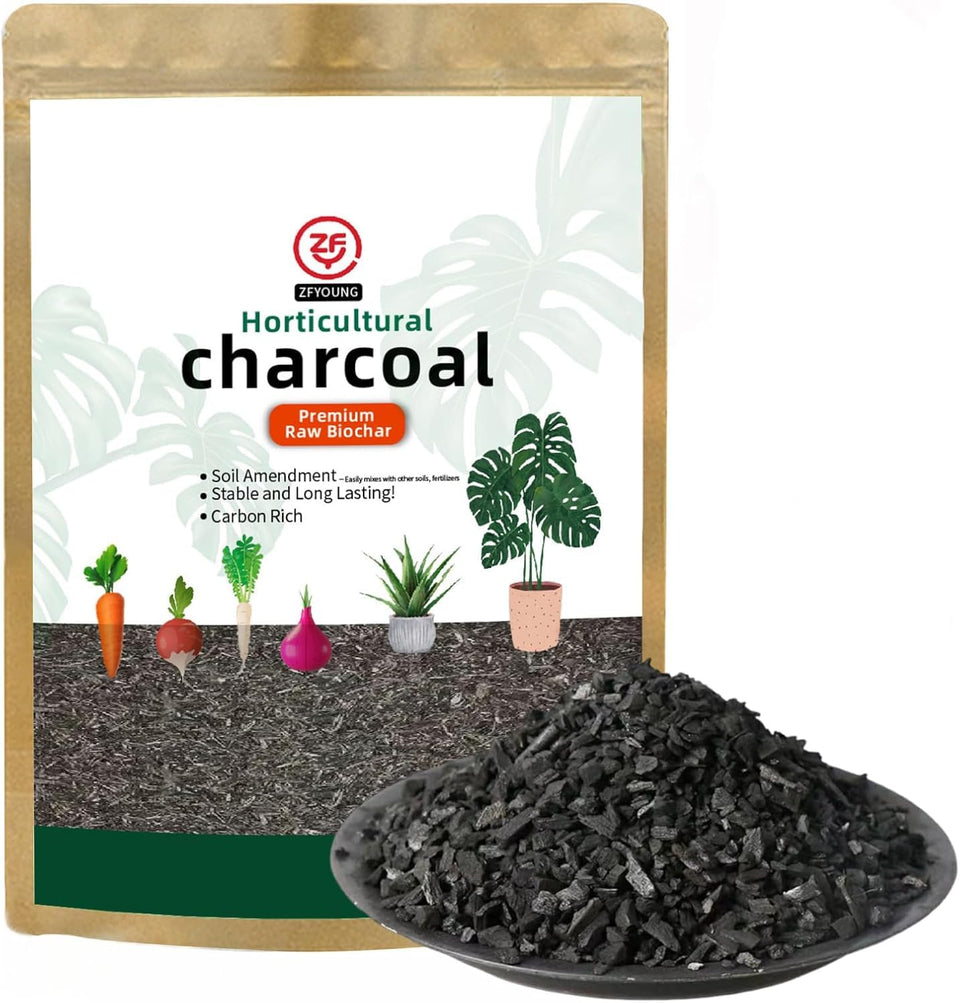 ZFYOUNG organic activated charcoal garden bag 300g improves soil drainage and vitality.