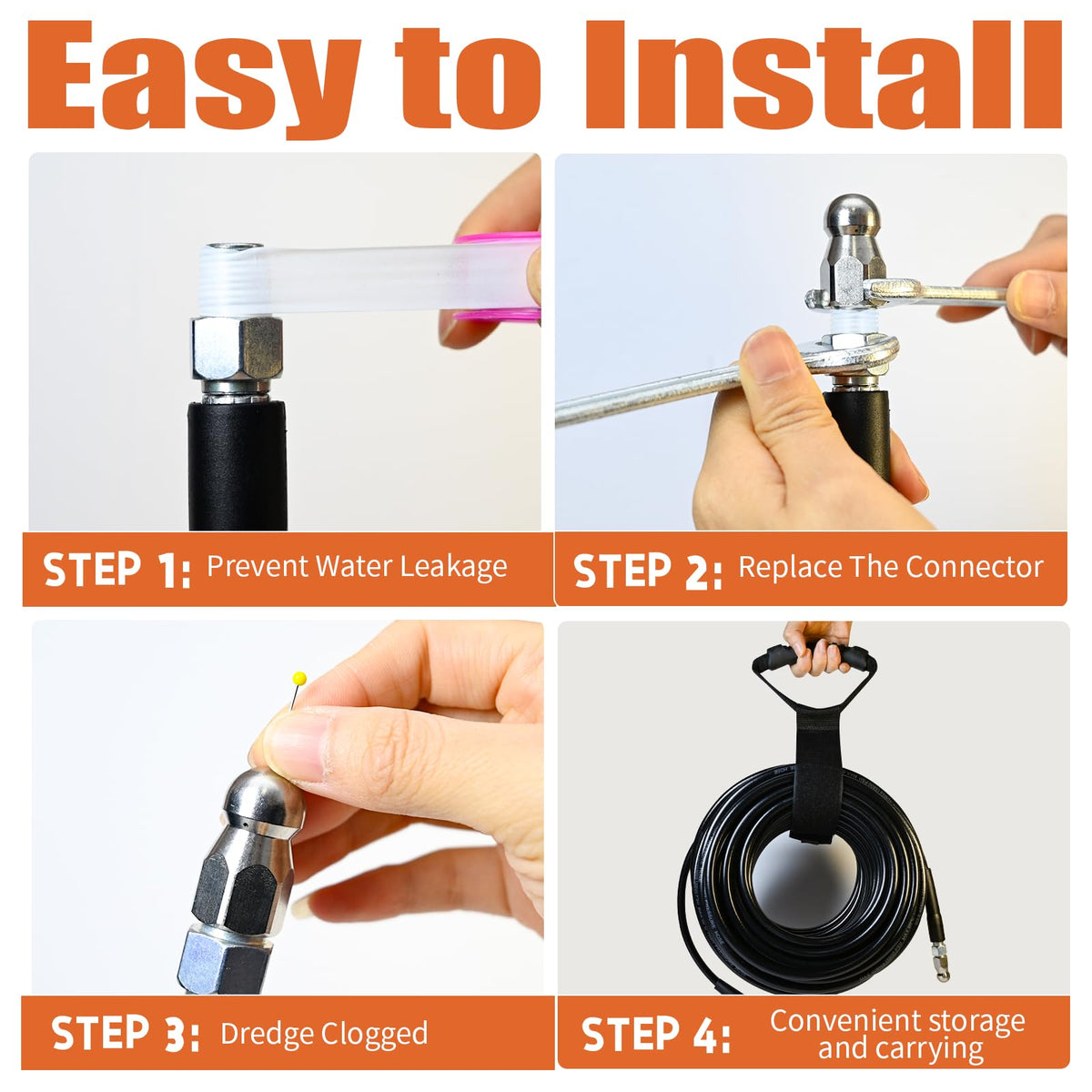 Zgqmcgy mushroom nozzle clears stubborn blockages in tight bends