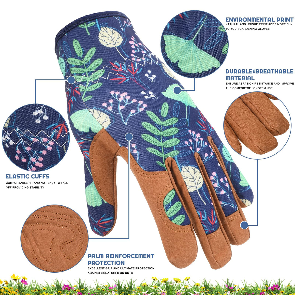 Zhamate two-pair gardening gloves pack offers versatile coverage for different tasks