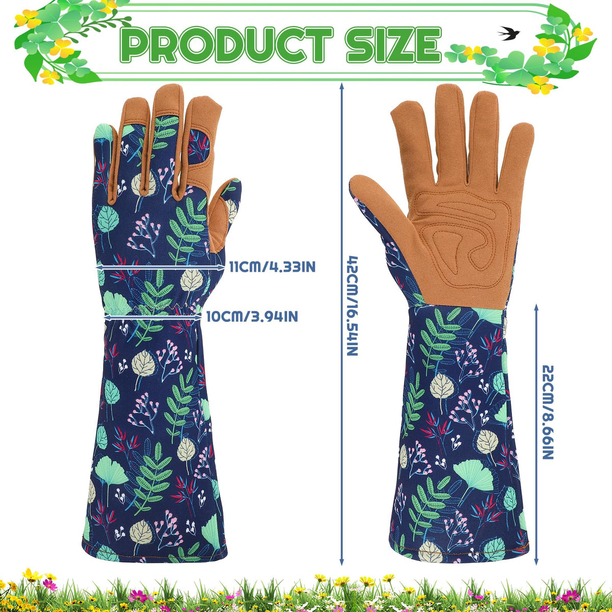 Zhamate short leather gardening gloves designed for precise weeding and dexterity