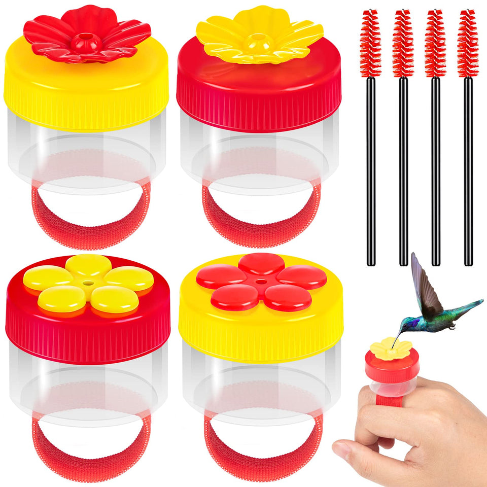ZHBDMGK hand-held hummingbird ring feeder kit for intimate backyard viewing.