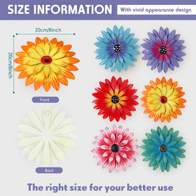 Zhehao 8-inch sunflower wall art in orange adds bright indoor charm.