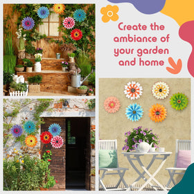 Zhehao 8-inch pink sunflower wall art brightens any room with texture.