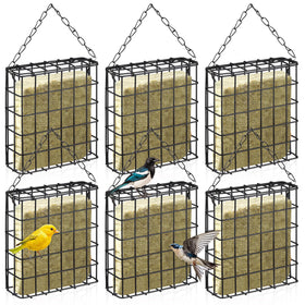 Zhehao suet bird feeder front view, ideal for inviting a variety of garden birds.