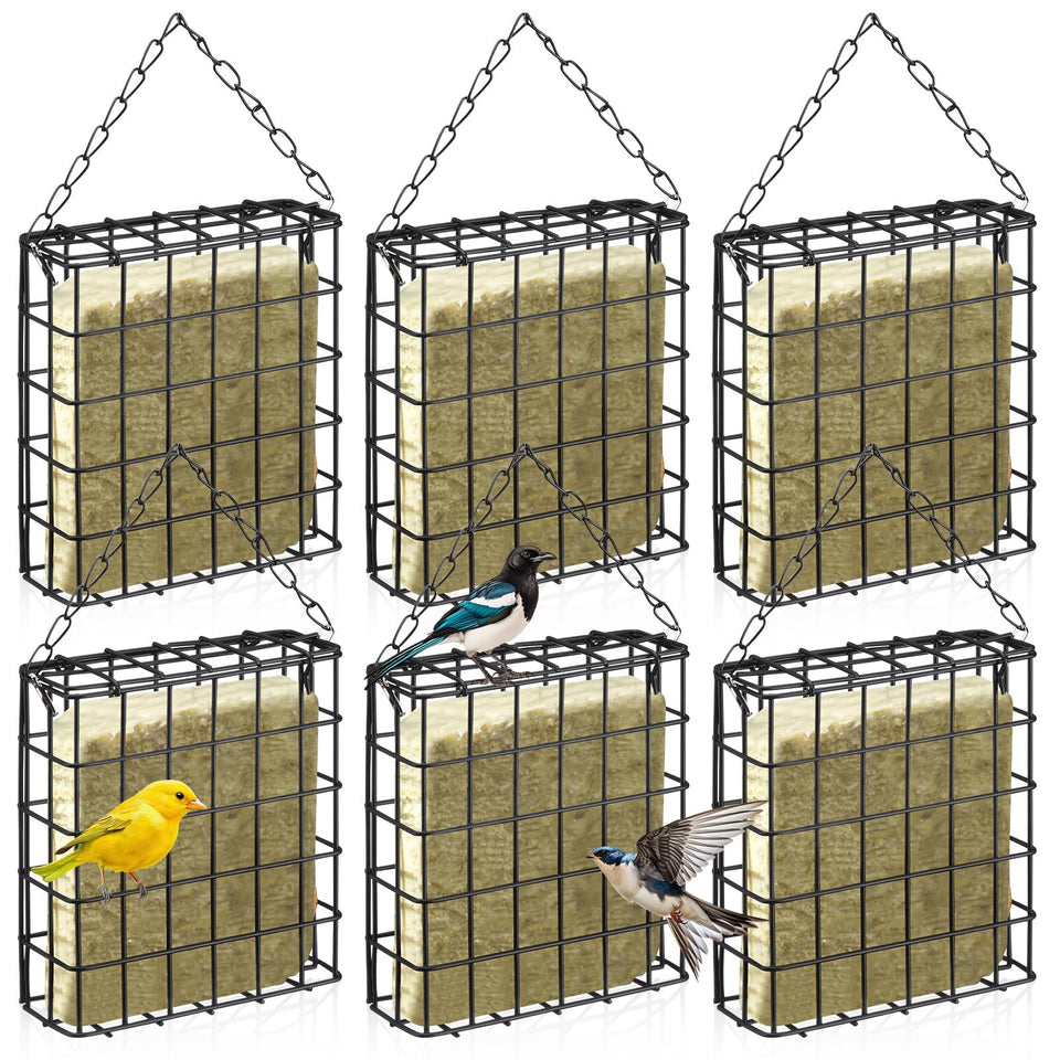 Zhehao suet bird feeder front view, ideal for inviting a variety of garden birds.