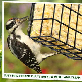 Zhehao suet bird feeder garden decor, blends with outdoor landscape.