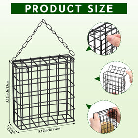 Zhehao suet bird feeder side view, compact and patio-friendly.