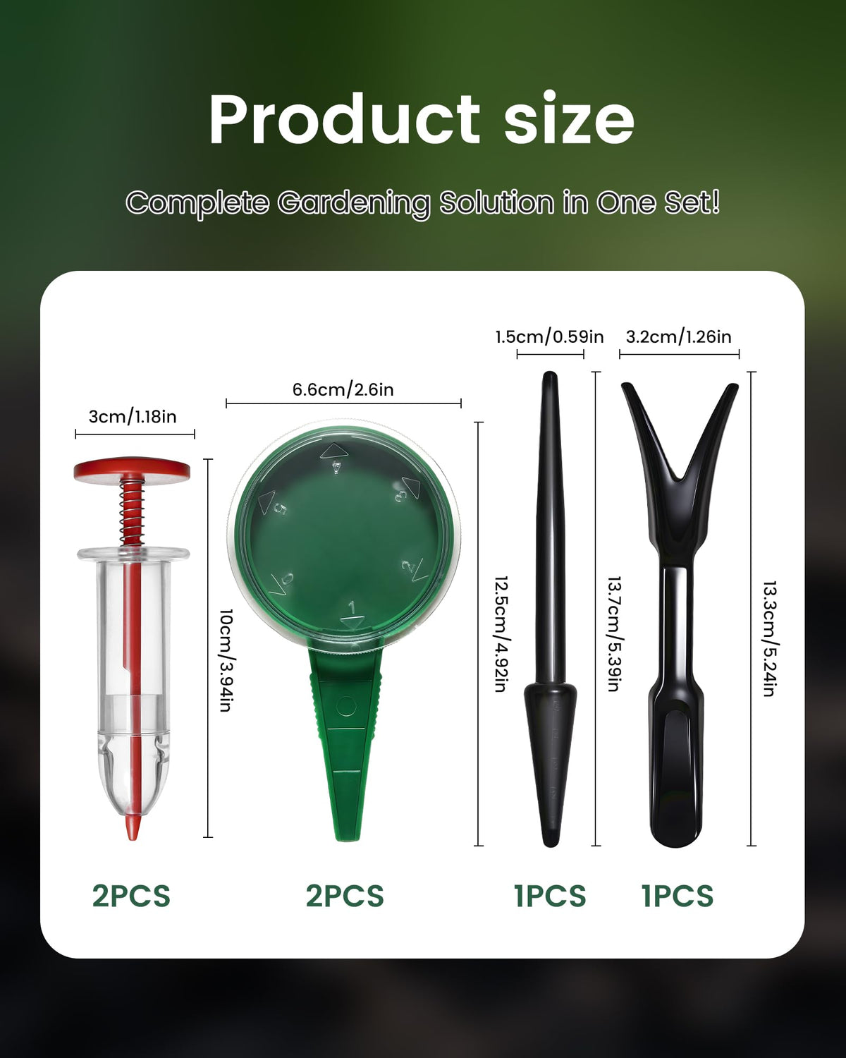 ZhenD seed planter tool with 5 degree tip for controlled seed distribution