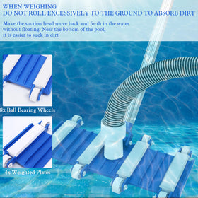 Zhengjiake head captures leaves and debris efficiently during pool vacuuming