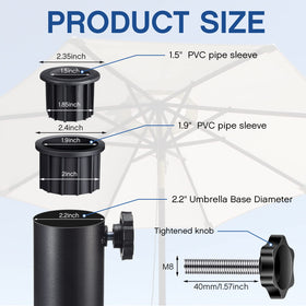 Zhengmy two-size hole rings fit different pole diameters for stability.