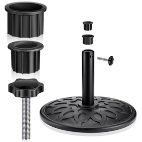 Zhengmy umbrella base ring cover 3pc set, durable HDPE for outdoor use.