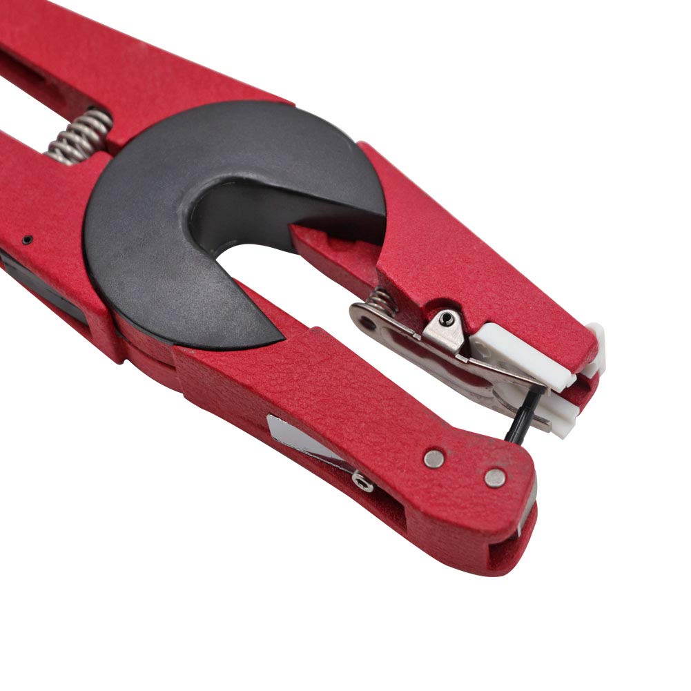ZHEQOGZH ear tag applicator stainless steel construction resists rust.
