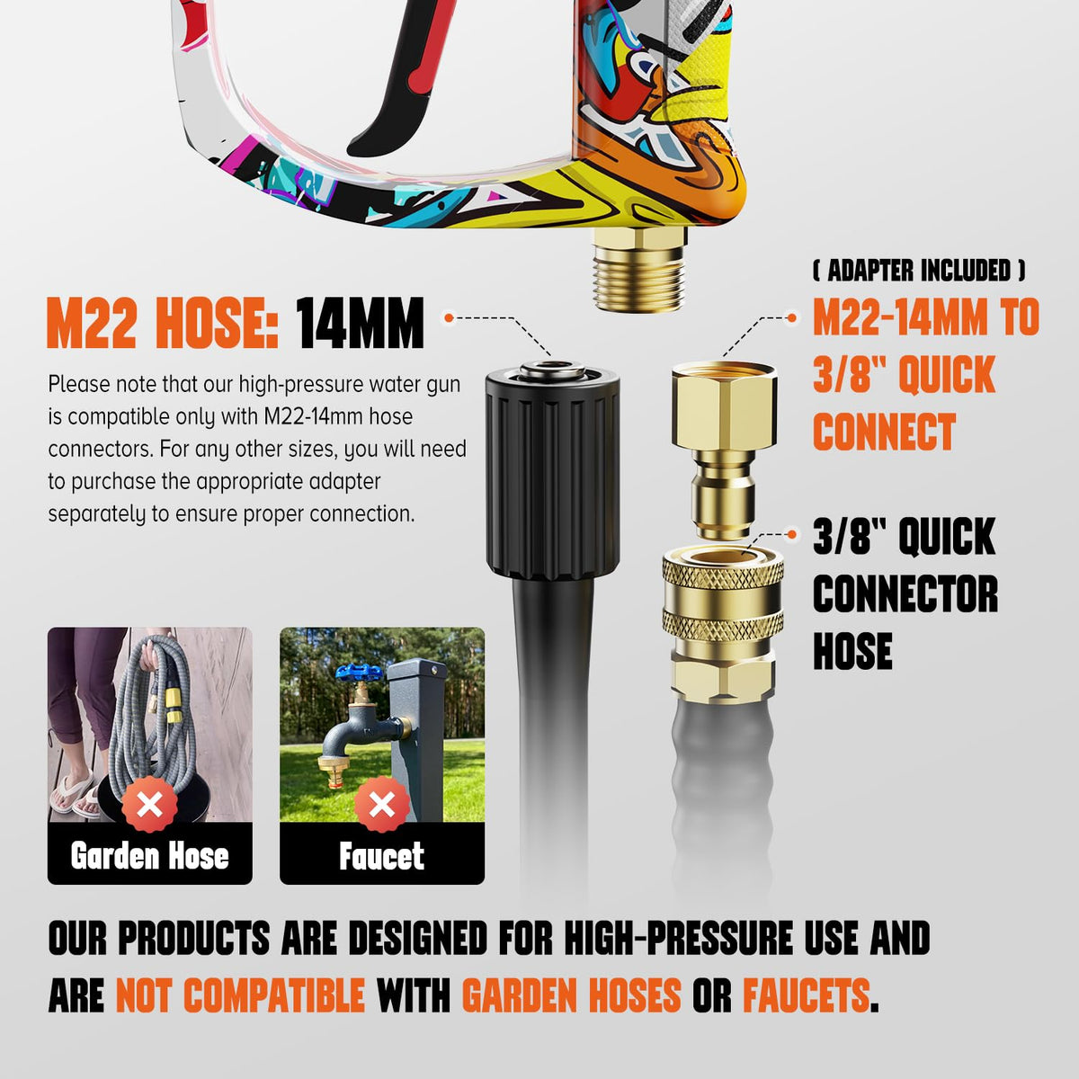 Zhevebaga gun uses a durable nylon body with brass and stainless internals to reduce leaks.
