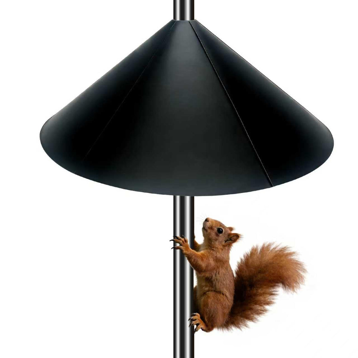 ZHIGLMYD Squirrel Baffle six-panel assembly protects bird feeders.