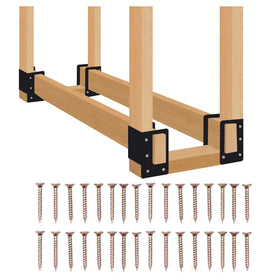 Zhitaoxun 4-pack log rack side view showcases compact storage for firewood