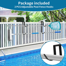 Zhitaoxun easy-install screw-fixed pool hooks for quick mounting on many fences.