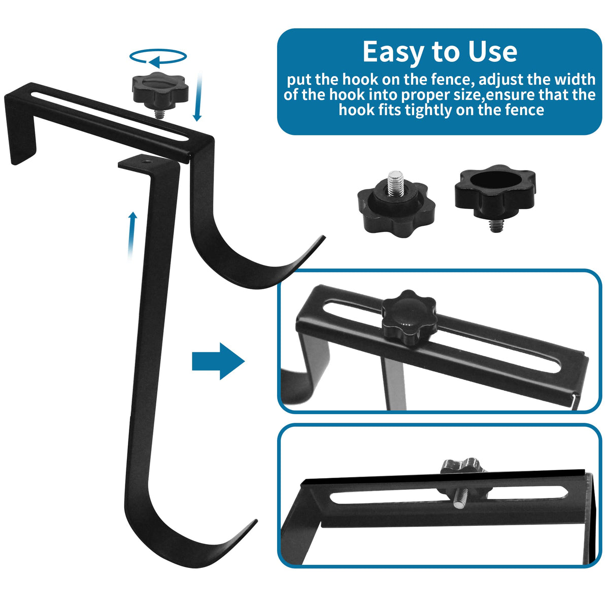 Zhitaoxun pool skimmer accessory hanger protects fences while keeping tools handy.
