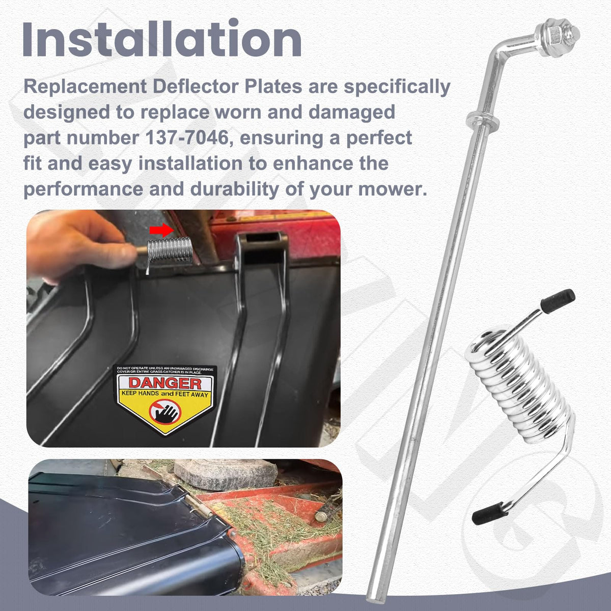 ZHIXING 137-7046 deflector fits 4200-series mowers for durable performance