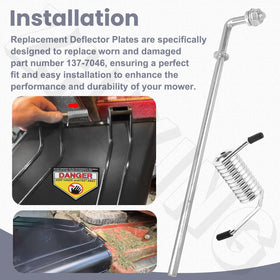 ZHIXING 137-7046 deflector fits 4200-series mowers for durable performance
