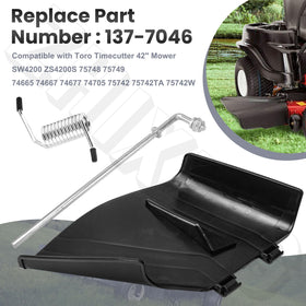 ZHIXING deflector chute 137-7046 with mounting hardware, Toro compatibility for easy replacement