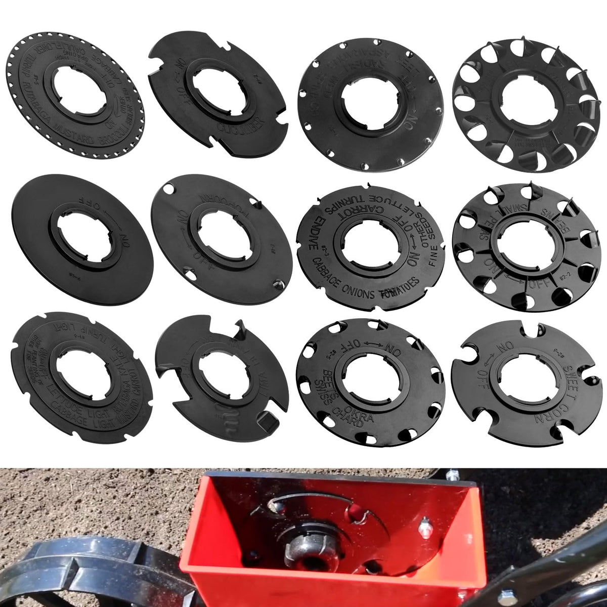 ZHIXING seed plate set of six demonstrates even spacing for consistent sowing results.