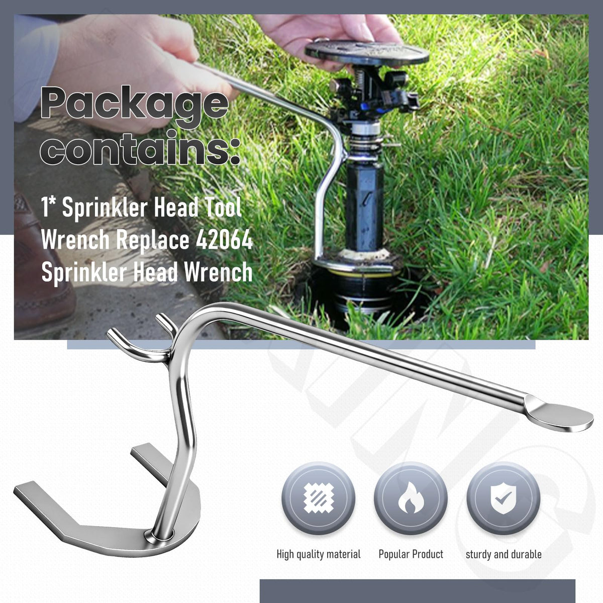 ZHIXING sprinkler head adjustment tool in action enabling accurate water coverage.