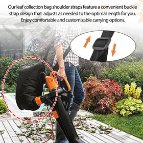 ZHIXING Trivac bag installs easily onto Worx blower via interface