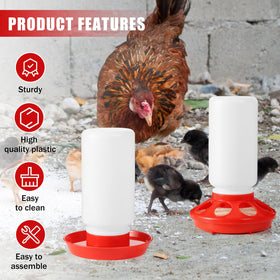 Durable plastic feeder from ZhiYueOnePets with rust-proof hardware in red for long-lasting use.