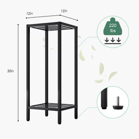 Zhongma 2-Tier stand detail focuses on powder-coated frame