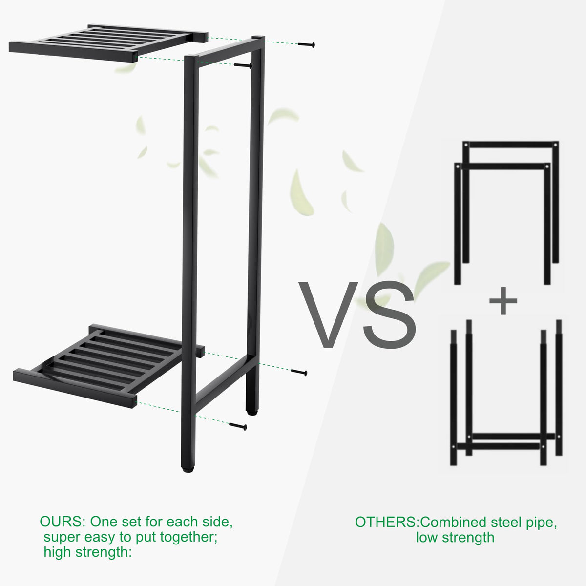 Zhongma 2-Tier Stand rear view shows level feet and finish
