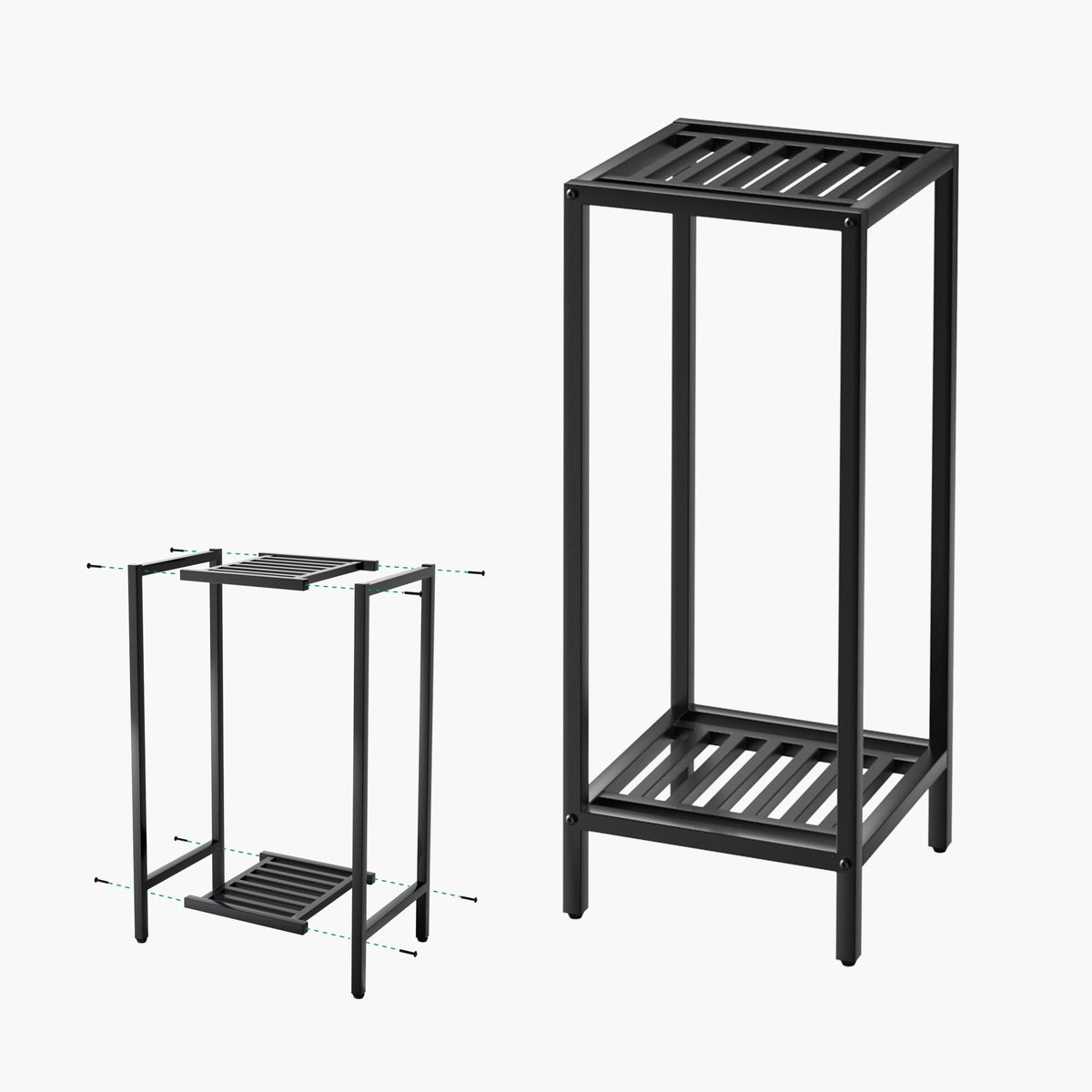 Zhongma 2-Tier Stand side view highlights compact 12x12 footprint