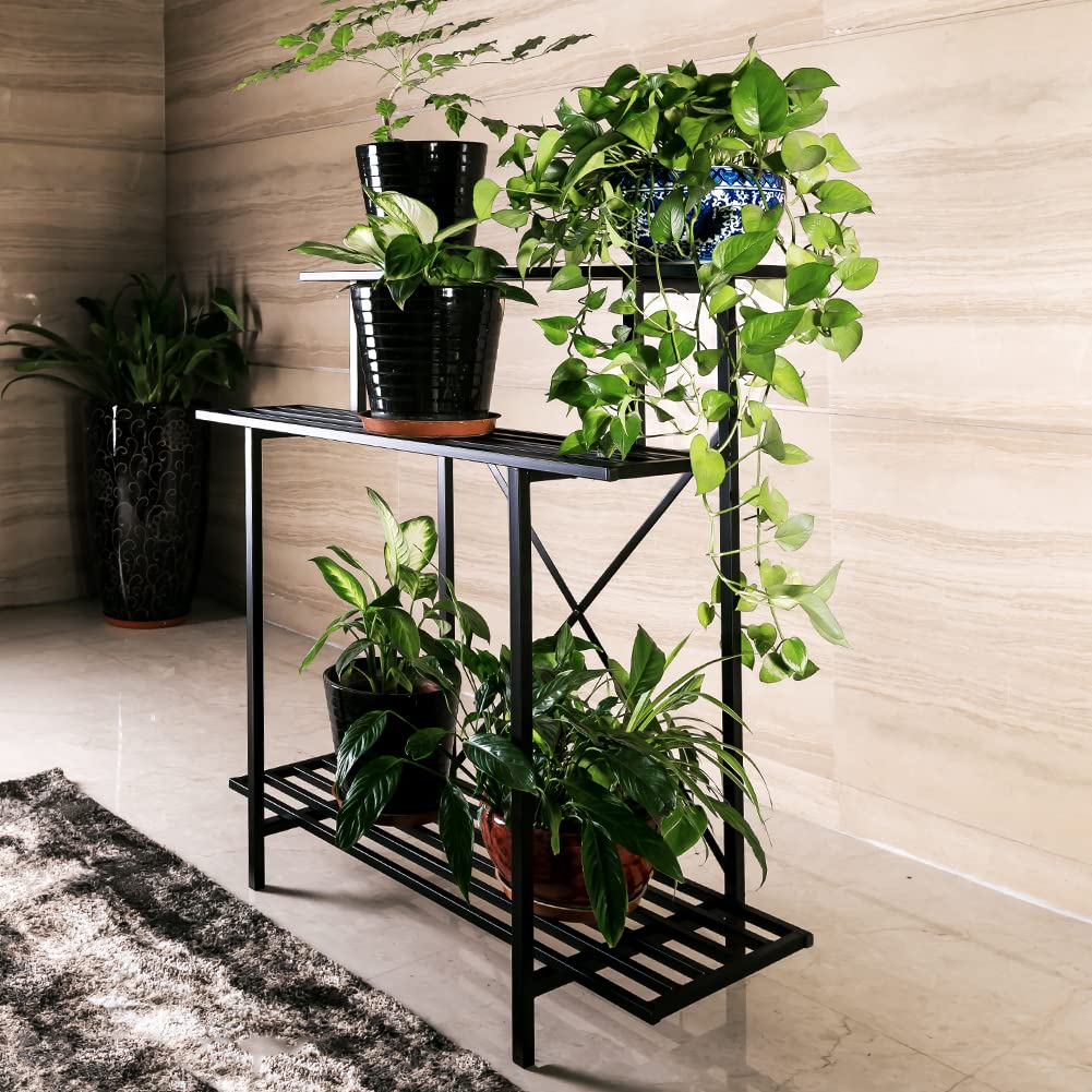 Zhongma 3-tier plant stand in-use indoor demonstrates easy assembly and stable setup