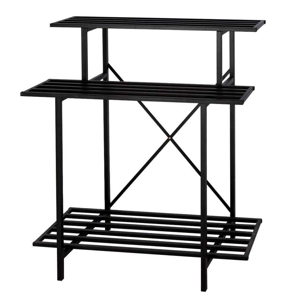 Zhongma 3-tier plant stand side view showing space-saving corner solution