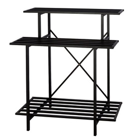 Zhongma 3-tier plant stand side view showing space-saving corner solution